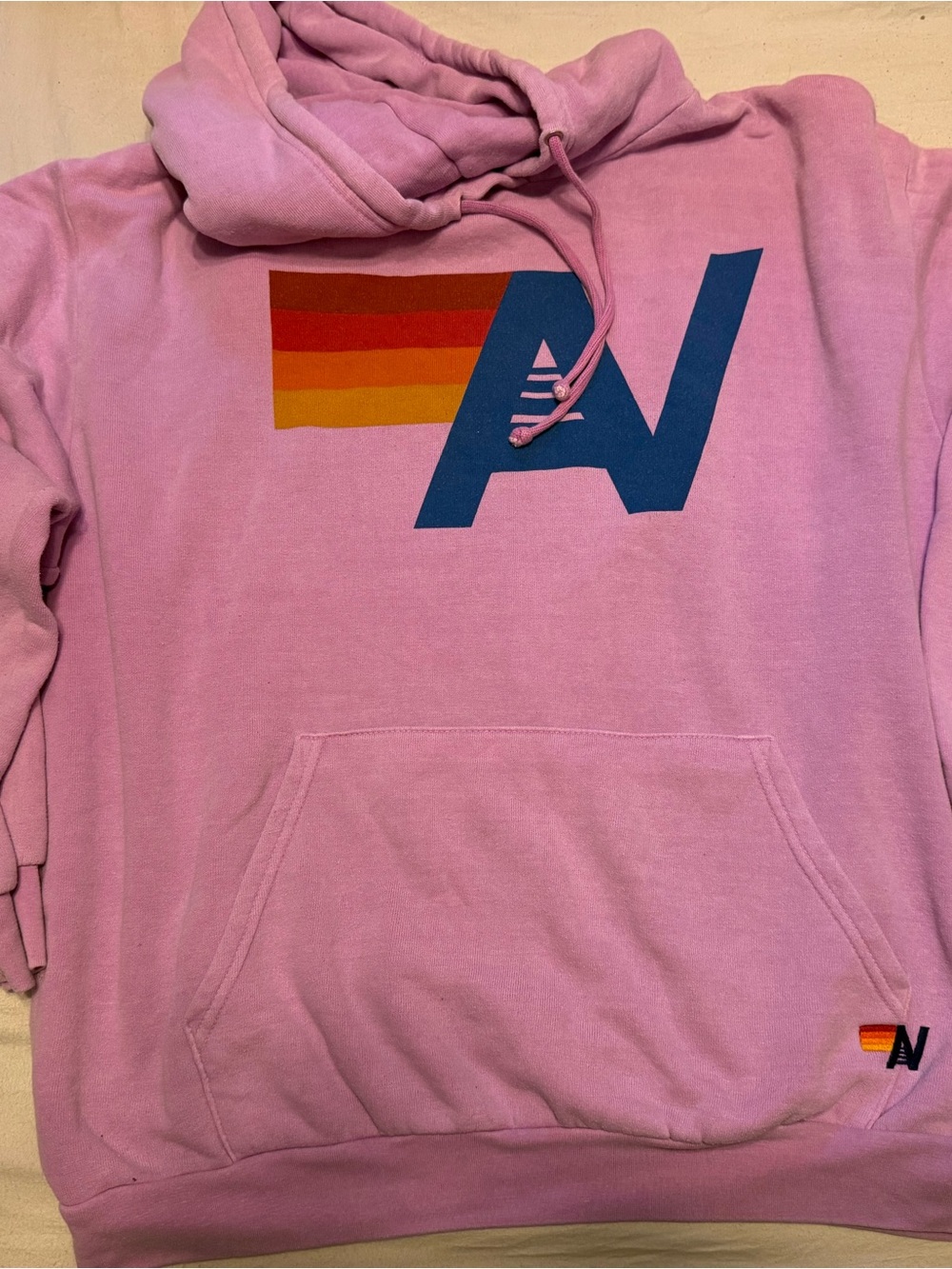 Logo Pullover Relaxed Hoodie - Neon Purple